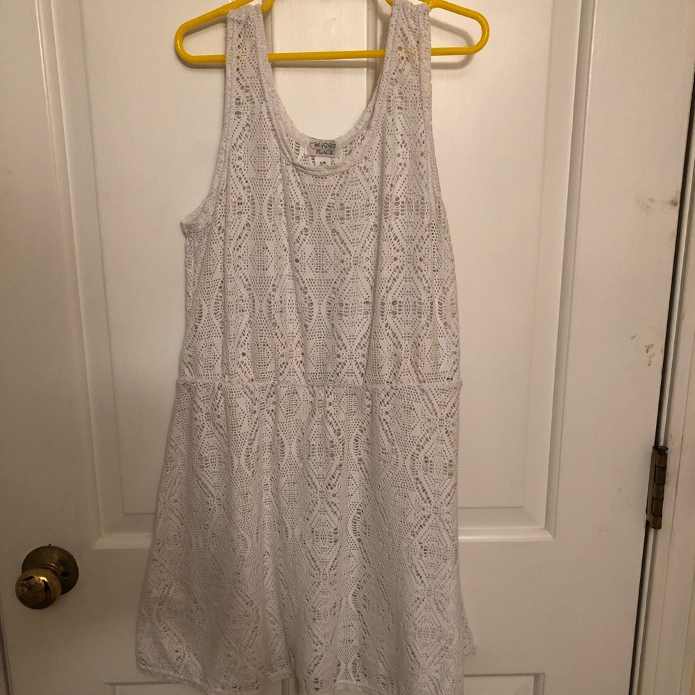 White Mesh Swim Cover-Up